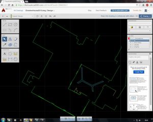 Figure 2: Plan survey of the exterior of the main house (not complete)