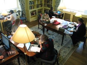 June's visiting fellows working hard in the Reading Room