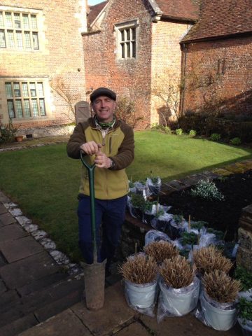 Planting up the white garden